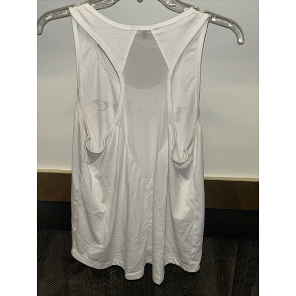 Women’s White Bebe Racer back Tank Top Size Medium - Picture 4 of 4